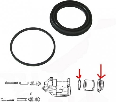 CARLSON Zestaw naprawczy zacisku Chrysler Voyager Dodge Caravan 16