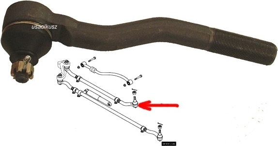 CHASSIS PARTS Końcówka drążka górnego lewa Jeep Grand Cherokee WJ ES3475