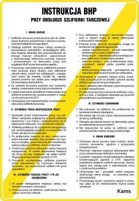 TD IAB15 Instrukcja BHP przy obsłudze szlifierki tarczowej do drewna