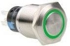 Lamptron włącznik 19mm - Silverline - zielony