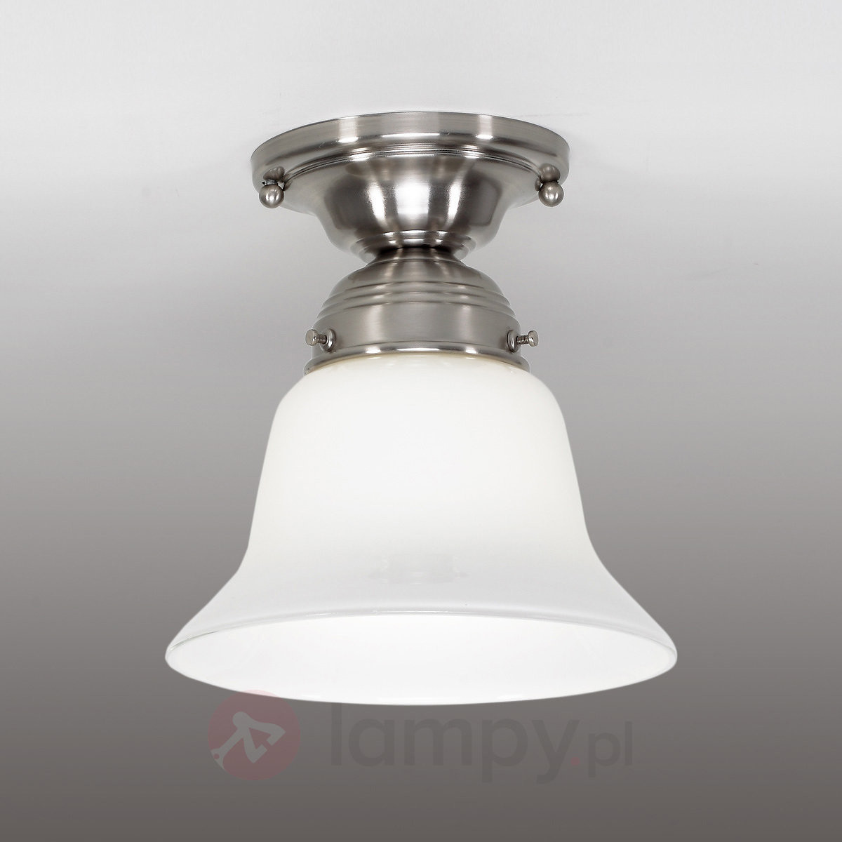 Berliner Messinglampen Lampa sufitowa ALENA, nikiel/mat.