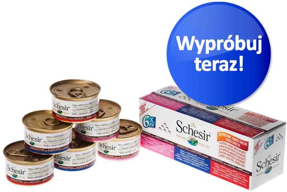 Schesir Natural z ryżem 6 x 85 g 3 smaki
