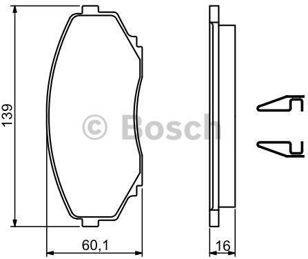 Bosch Zestaw klocków hamulcowych, hamulce tarczowe 0 986 494 204