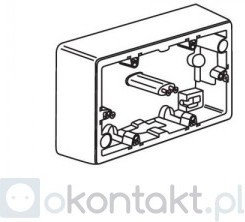Legrand 776132 VALENA Puszka natynkowa podwójna KREM