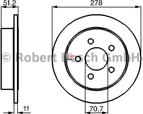 BOSCH Tarcza hamulcowa 0 986 478 487