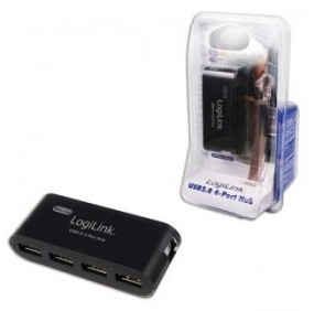 Logilink HUB USB UA0085 4 porty USB, aktywny, czarny