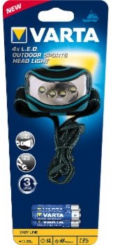 Varta LATARKA CZOŁOWA 4XLED OUTDOOR SPORTS HEAD LIGHT 16630101421