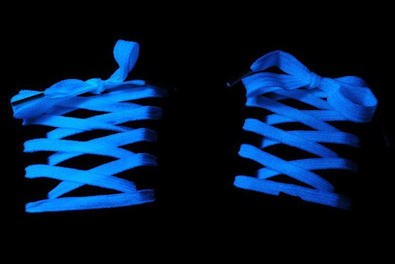 Świecące sznurówki  - białe