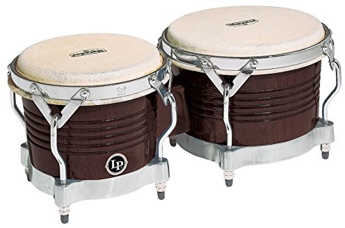 LP Latin Percussion Matador Wood bongo Dark Brown Chrome Hardware M201 LP811000