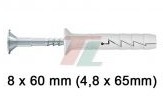 Koelner Kołki szybkiego montażu bez kołnierza 8x60mm, opakowanie 12 szt B-FXK-08