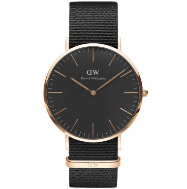 Daniel Wellington Classic Black Cornwall Rose Gold DW00100148