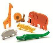 Puzzle drewniane Układanka z uchwytami zwierzęta Safari