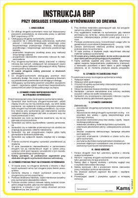 TD IAB05 Instrukcja BHP przy obsłudze strugarki-wyrówniarki do drewna
