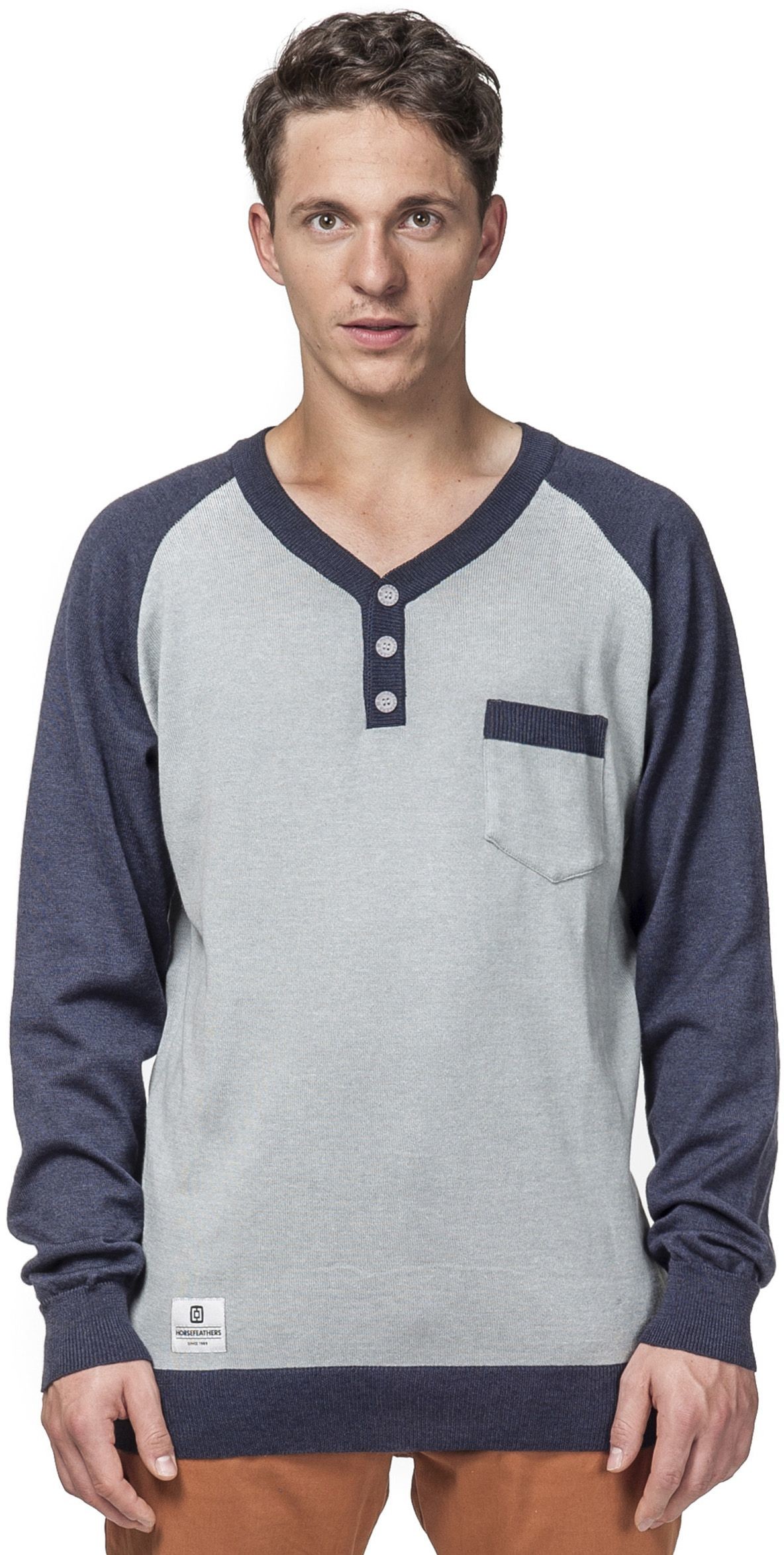 Horsefeathers sweter LUKE SWEATER (niebieski melange)