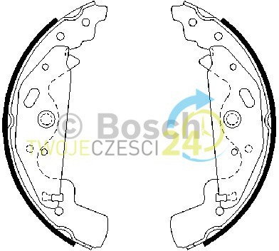 BOSCH Zestaw szczęk hamulcowych 0 986 487 643