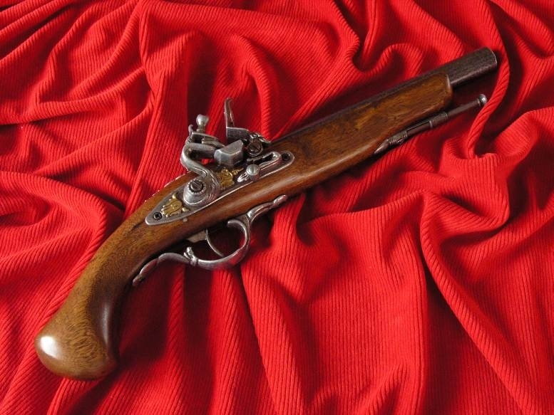 WŁOCHY DUŻY WŁOSKI PISTOLET Z ZAMKIEM SKAŁKOWYM