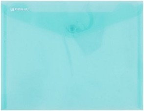 Biella Teczka kopertowa DONAU na zatrzask transparentna zielona C5 DN816-4