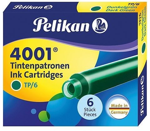 Pelikan NABOJE KRÓTKIE TP 6szt C.ZIELONE