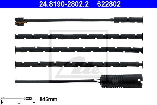ATE CZUJNIK KLOCKÓW HAM  24.8190-2802.2 ROVER 75 1.8, 2.0CDT, 2.0 V6 99-