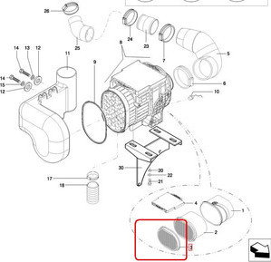 CNH FILTR POWIETRZA MAŁY NEW HOLLAND 84497893