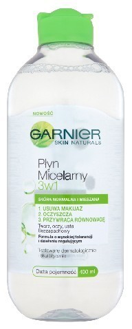 Garnier Essentials Płyn micelarny do cery normalnej i mieszanej 3w1 400ml