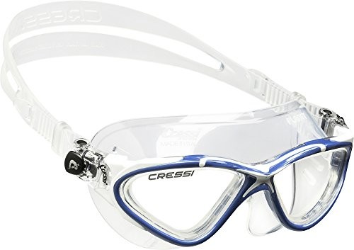 Cressi Planet okulary do pływania z środek przeciwko zaparowaniu dla dorosłych i 100% ochrony przed promieniowaniem UV Made in Italy, niebieski, jeden rozmiar DE202620