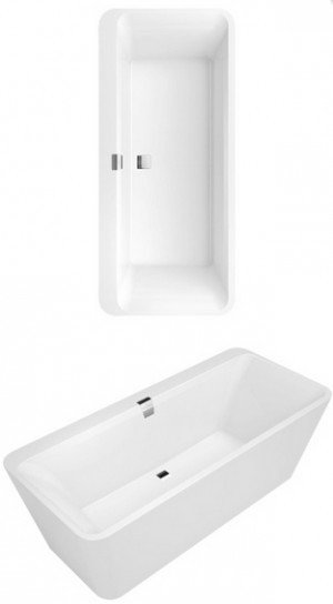Villeroy & Boch Squaro 180x80 Excellence Duo white UBQ180SQE9W2V01
