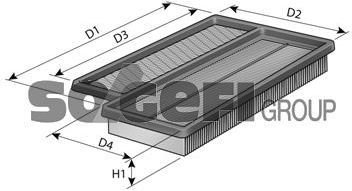 PURFLUX Filtr powietrza A1459