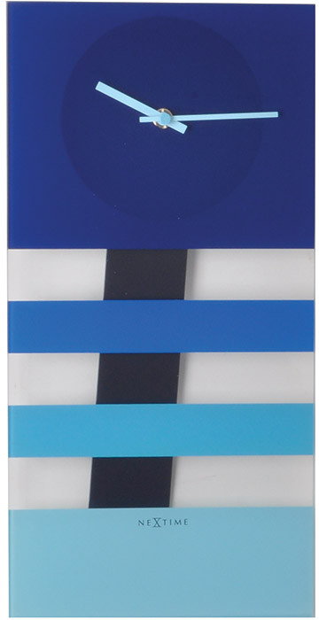 Nextime ścienny wahadłowy Bold Stripes niebieski 2855 BL (2855BL)