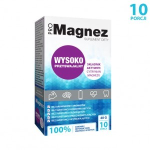 Propharma ProMagnez Cytrynian Magnezu. 40 gram (10 saszetek) Termin przydatności 30.09.2017 r. PROMAG10