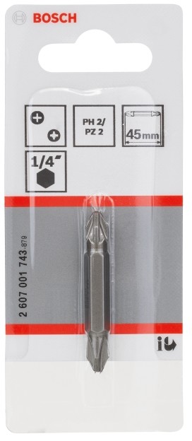Bosch Bit obustronny PH2 PZ2 45 mm