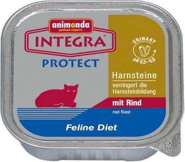Animonda Integra Protect Urinary Harnsteine dla kota z wołowiną tacka 100g
