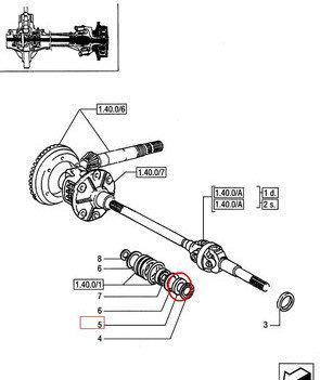 CNH USZCZELNIACZ DŁUGIEJ PÓŁOSI 5116701