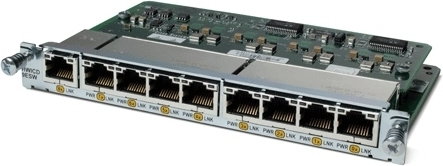 Cisco 9-Port Ethernet Switch HWIC with Power Over Ethernet HWIC-D-9ESW-POE=