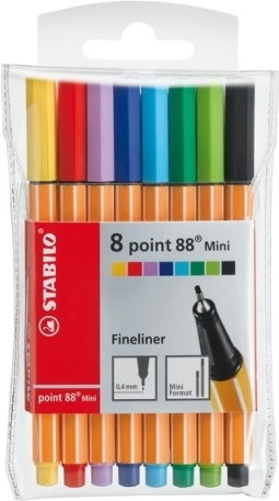 Stabilo Cienkopis point Mini 88 - etui 8 szt. 688/08-1