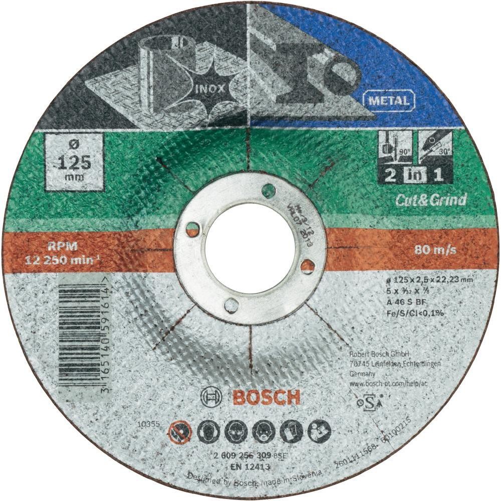 Bosch Tarcza do cięcia i ścierania 2-w-1 2609256309 Średnica 125 mm 1 szt