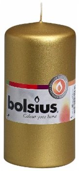 Bolsius Świeca PIEŃKOWA 120/60 ZŁOTA