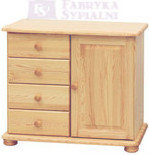 Stolmis MEBLE sosnowa Komoda szuflady + drzwi 0111