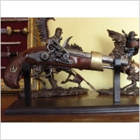 Hiszpania FRANCUSKI KAWALERYJSKI Pistolet skałkowy XIX