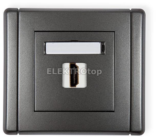 Karlik Gniazdo Pojedyncze HDMI grafitowy 11FHDMI-1