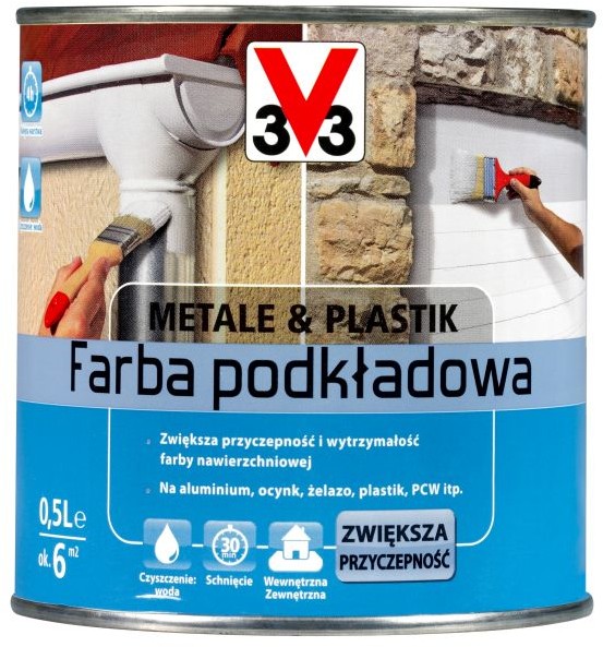 V33 Farba podkładowa Metal & Plastik 0 5 l