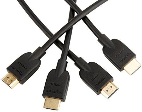 AmazonBasics 2 x kabel HDMI High Speed standard parent 2.0, długość 0,9 m, zestaw 2 sztuki HL-007305