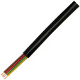 LogiLink Kabel telefoniczny czterożyłowy, 100m, czarny CM04