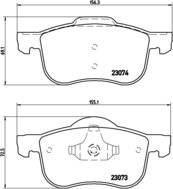 BREMBO Zestaw klocków hamulcowych, hamulce tarczowe P 86 016