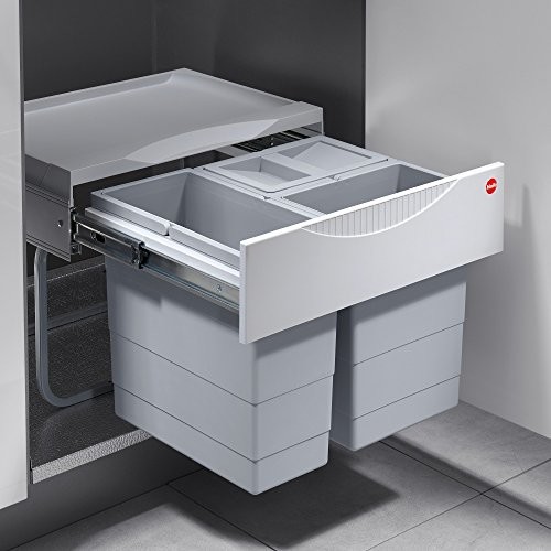 Hailo 3644731 pojemnik na odpady TR Swing 50.3/29 do szafek od 500 MM szerokość z drzwiami obrotowymi 3644731
