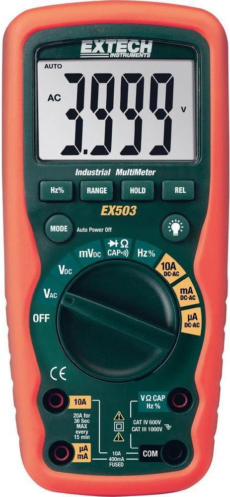 Extech Multimetr cyfrowy EX503 IP67 CAT IV 600 V