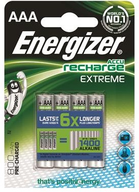 Energizer Akumulator Extreme AAA HR 1,2V 800mAh 4szt