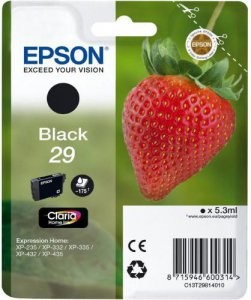 Epson oryginalny ink C13T29814022, T29, black, 5,3ml, Expression Home XP-235,XP-332,XP-335,XP-432,XP-435 C13T29814022