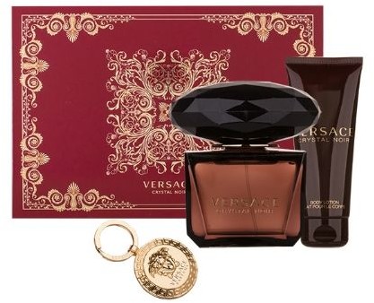 Versace Crystal Noir W Zestaw perfum Edt 90ml + 100ml Balsam + Breloczek