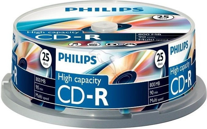 Philips CD-R 800MB 52x 25 szt. CR8D8NB25/00